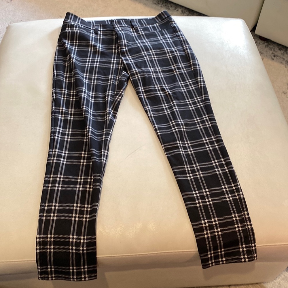 Tartan stretch skinny pants